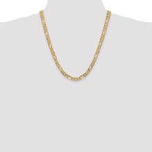 Load image into Gallery viewer, 10k 6mm Concave Open Figaro Chain
