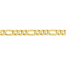Load image into Gallery viewer, 10k 6.75mm Concave Open Figaro Chain
