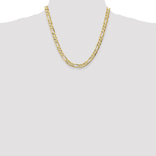 Load image into Gallery viewer, 10k 6.75mm Concave Open Figaro Chain
