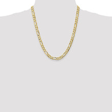 Load image into Gallery viewer, 10k 6.75mm Concave Open Figaro Chain
