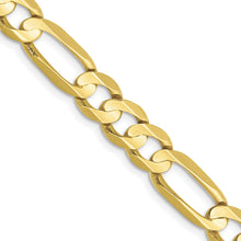 Load image into Gallery viewer, 10k 6.75mm Concave Open Figaro Chain
