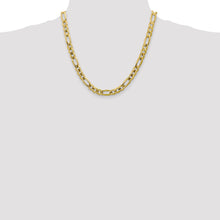 Load image into Gallery viewer, 10k 7.5mm Concave Open Figaro Chain
