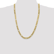 Load image into Gallery viewer, 10k 7.5mm Concave Open Figaro Chain
