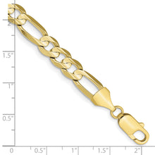 Load image into Gallery viewer, 10k 7.5mm Concave Open Figaro Chain
