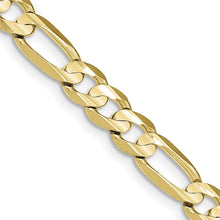 Load image into Gallery viewer, 10k 7.5mm Concave Open Figaro Chain
