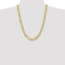 Load image into Gallery viewer, 10k 8.75mm Concave Open Figaro Chain
