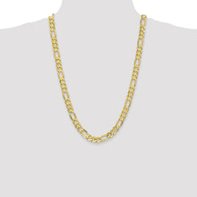Load image into Gallery viewer, 10k 8.75mm Concave Open Figaro Chain
