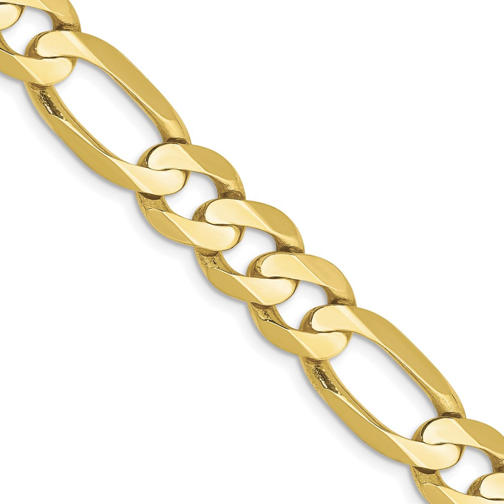 10k 8.75mm Concave Open Figaro Chain