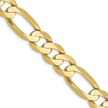 Load image into Gallery viewer, 10k 8.75mm Concave Open Figaro Chain
