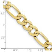 Load image into Gallery viewer, 10k 10mm Concave Open Figaro Chain
