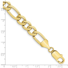 Load image into Gallery viewer, 10k 10mm Concave Open Figaro Chain

