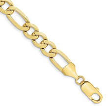Load image into Gallery viewer, 10k 10mm Concave Open Figaro Chain
