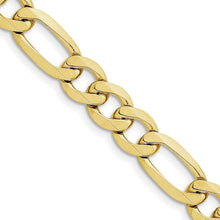 Load image into Gallery viewer, 10k 10mm Concave Open Figaro Chain
