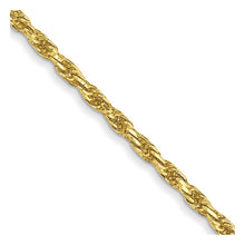 Load image into Gallery viewer, 10k 1.3mm D/C Machine Made Rope Chain

