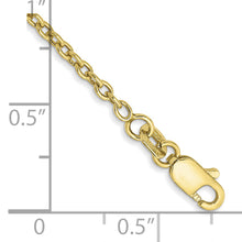 Load image into Gallery viewer, 10k 2mm Cable Chain Anklet
