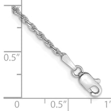 Load image into Gallery viewer, 10k White Gold 1.6mm D/C Machine Made Rope Chain
