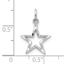 Load image into Gallery viewer, 10k White Gold Diamond-cut Star Charm

