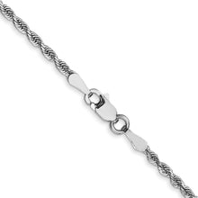 Load image into Gallery viewer, 10k White Gold 2mm Diamond Cut Quadruple Rope Chain
