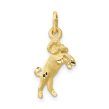Load image into Gallery viewer, 10k Satin Aries Zodiac Charm
