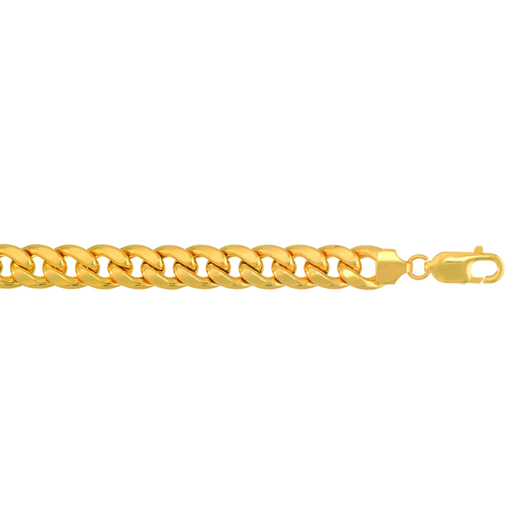10K Gold 9mm Semi-Solid Miami Cuban