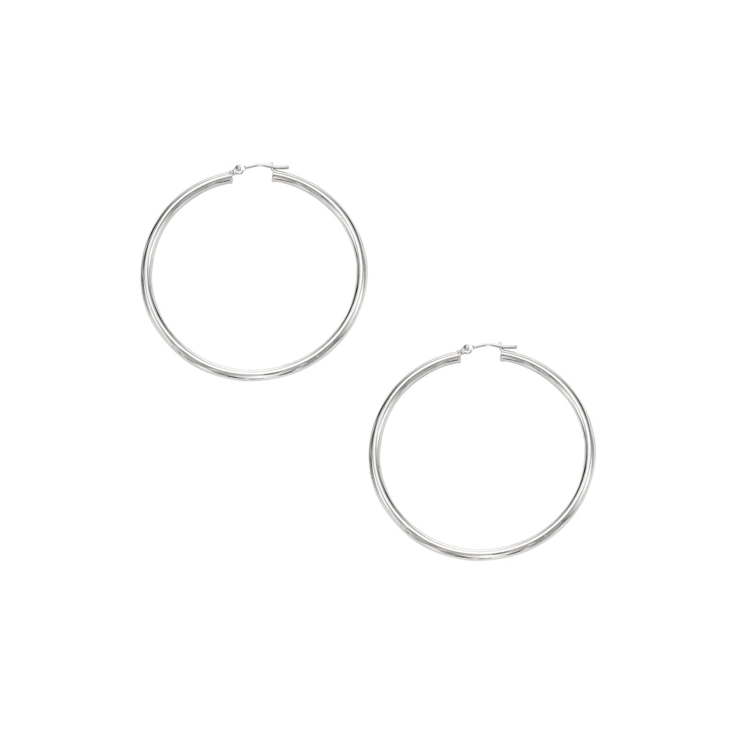 10K Gold 2x40mm Hoop Earring