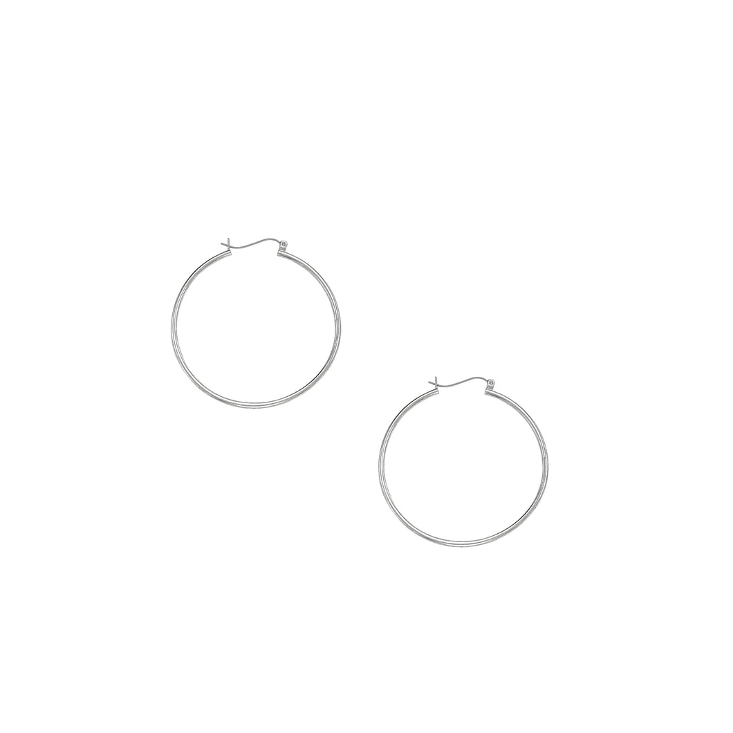 10K Gold 1.5x40mm Hoop Earring