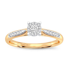 Load image into Gallery viewer, 14K 0.15CT Diamond Ring
