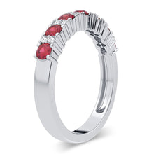 Load image into Gallery viewer, 14K 0.10CT Diamond Ruby Band
