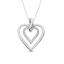 Load image into Gallery viewer, Diamond 1/10 Ct.Tw. Heart Pendant in 10K White Gold
