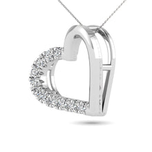 Load image into Gallery viewer, 10K White Gold 1/10 Ctw Diamond Heart Pendant
