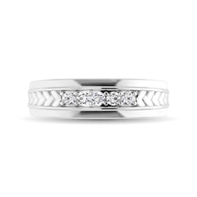 Load image into Gallery viewer, 10K White Gold 1/4 Ct.Tw. Diamond Five Stone Mens Band
