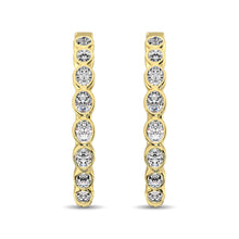 Load image into Gallery viewer, 14K Yellow Gold 1/3 Ct.Tw. Diamond Hoop Earrings
