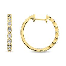 Load image into Gallery viewer, 14K Yellow Gold 1/3 Ct.Tw. Diamond Hoop Earrings
