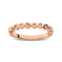 Load image into Gallery viewer, 14K Rose Gold 1/10 Ctw Diamond Band
