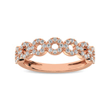 Load image into Gallery viewer, 14K Rose Gold 1/3 Ct.Tw. Diamond 7 Station Stackable Band
