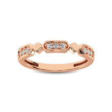 Load image into Gallery viewer, 14K Rose Gold 1/6 Ct.Tw. Diamond Stackable Band

