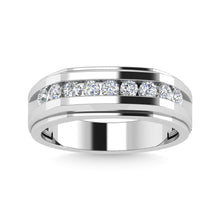 Load image into Gallery viewer, Diamond 1/2 Ct.Tw.Mens Wedding Band in 10K White Gold
