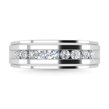 Load image into Gallery viewer, Diamond 1/2 Ct.Tw.Mens Wedding Band in 10K White Gold
