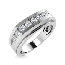 Load image into Gallery viewer, Diamond 1/2 Ct.Tw.Mens Wedding Band in 10K White Gold
