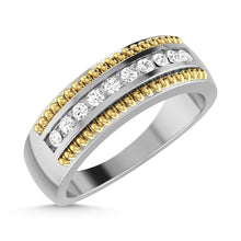 Load image into Gallery viewer, 10K Two Tone Diamond 1/3 Ct.Tw. Mens Wedding Band
