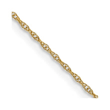 Load image into Gallery viewer, 14k .6 mm Carded Cable Rope Chain
