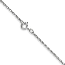 Load image into Gallery viewer, 14k White Gold .7 mm Carded Cable Rope Chain
