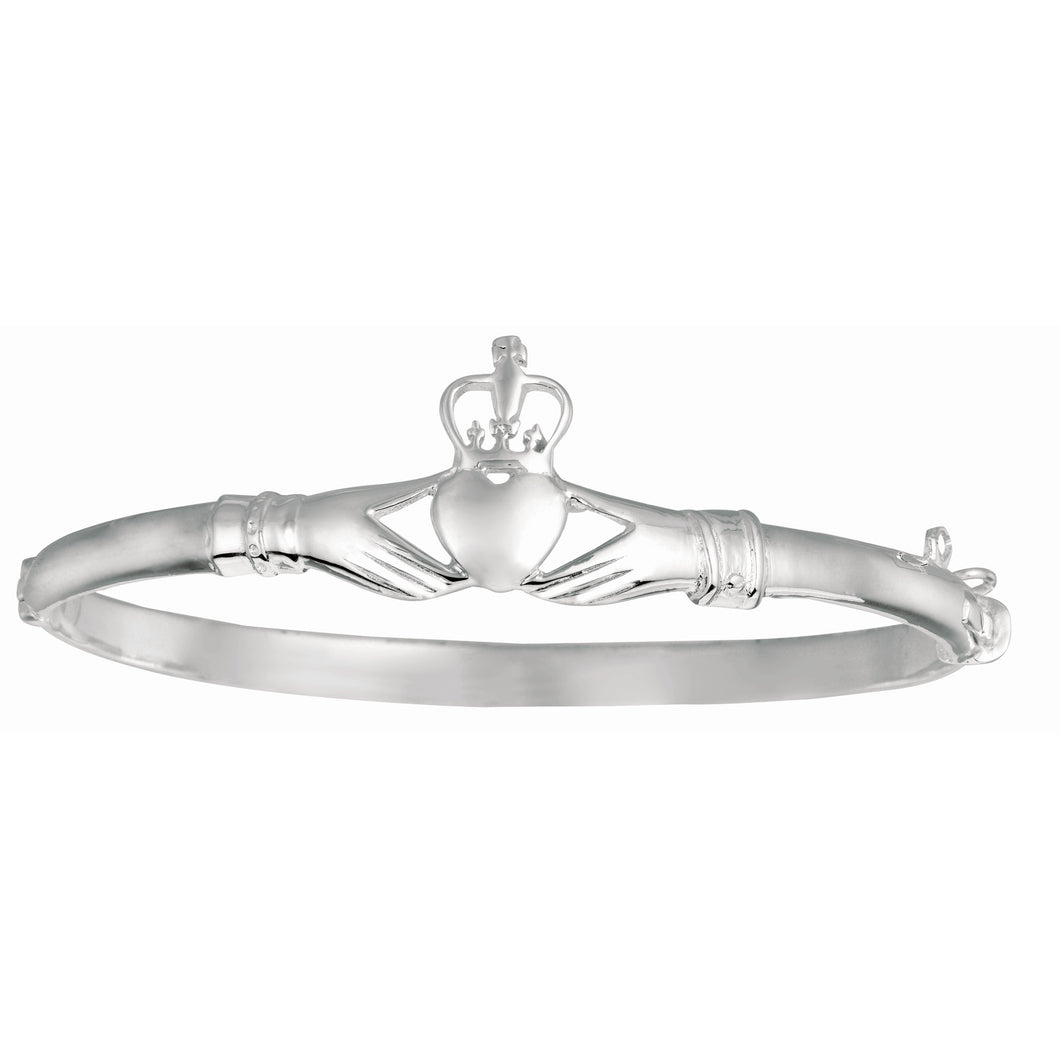 Silver Claddagh Bangle
