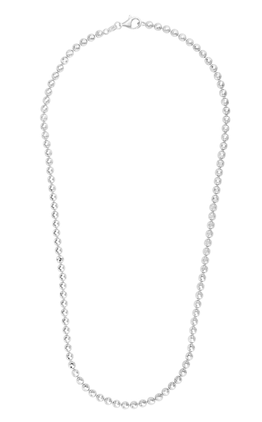 Silver 4mm Diamond Cut Bead Chain