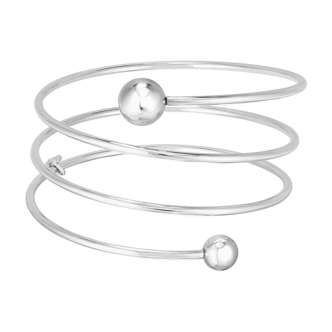Silver 3 Row Coil Bangle