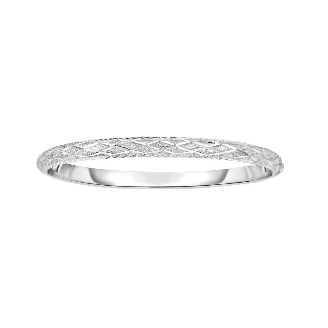 Silver X Design 5mm Bangle