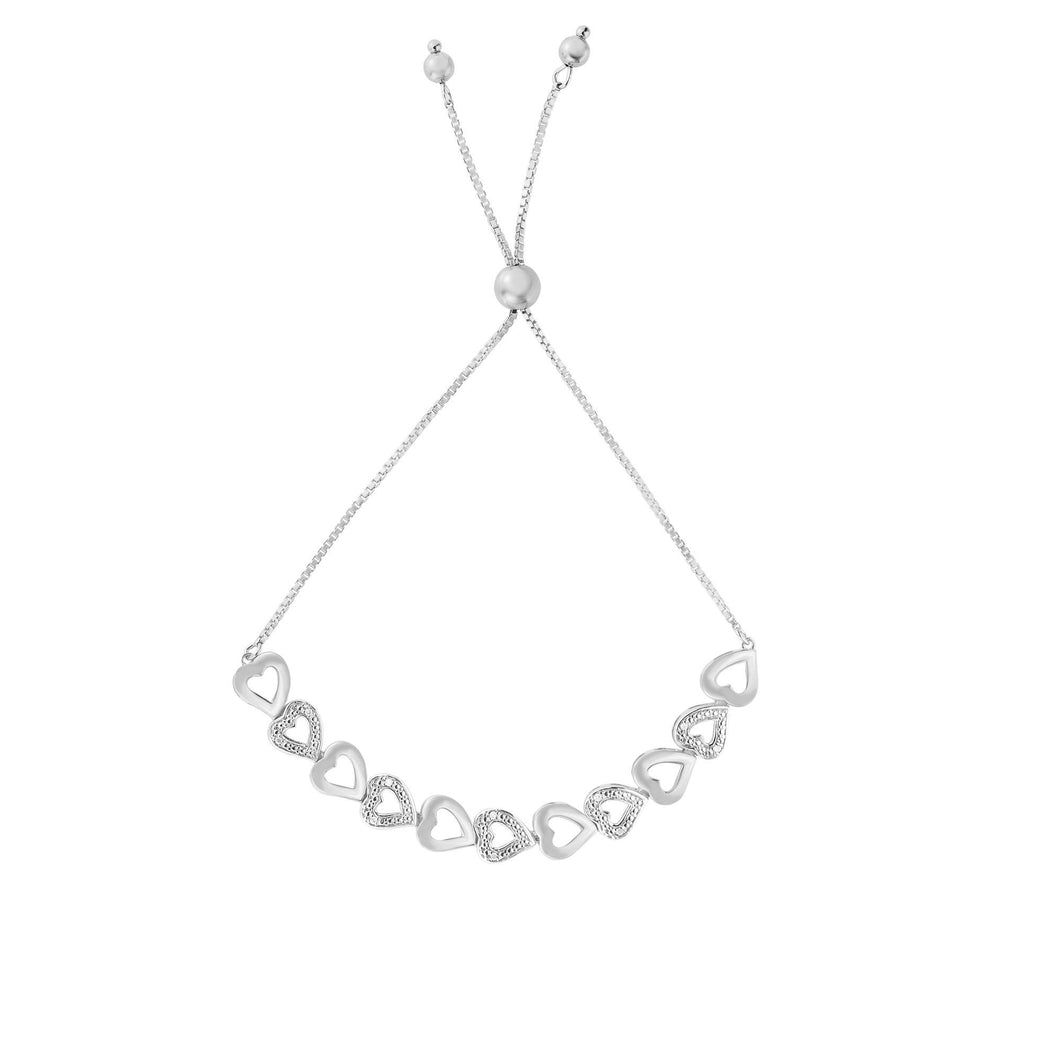 Sterling Silver .09 CT Diamond X