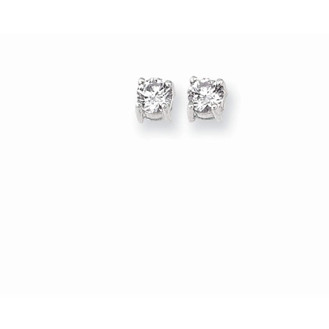 Silver 3MM CZ Earring