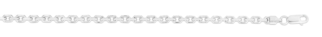 Silver 4.4mm Diamond Cut Anchor Chain