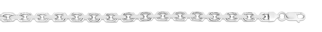 Silver 6.2mm Diamond Cut Anchor Chain